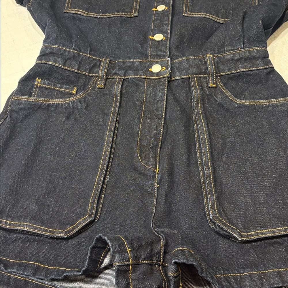 Blank NYC Dark Blue Denim Romper Size S - Picture 5 of 8
